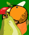 catoon type image showing fruit