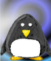  cartoon type image showing a penguin